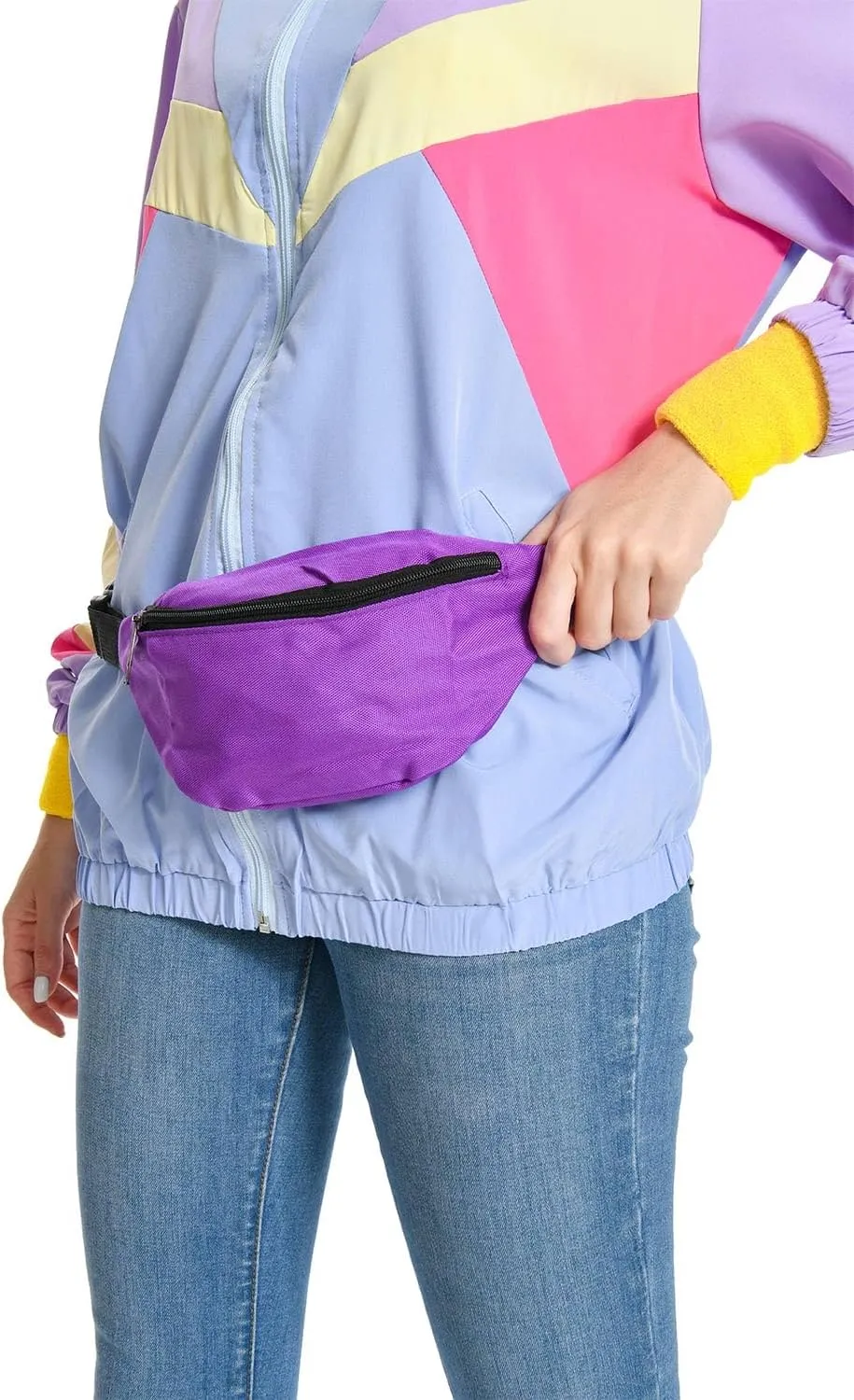 80s Jacket Neon Color Block Bomber Jacket Patchwork Windbreaker Rave Tracksuit Casual Lightweight Jackets
