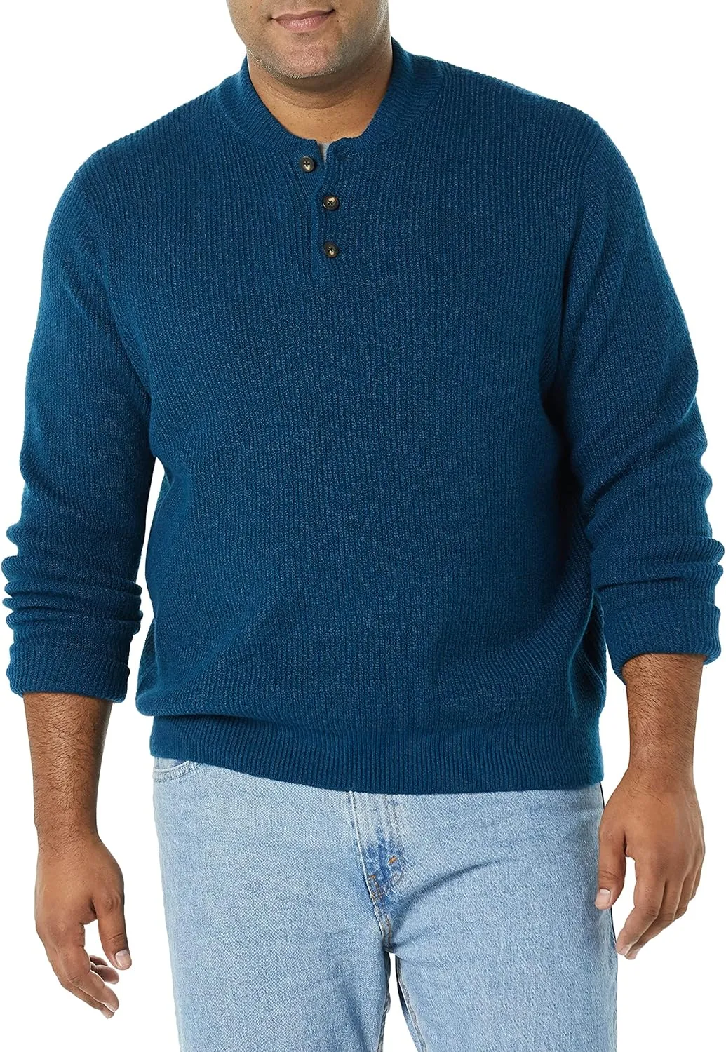 Amazon Essentials Men's Long-Sleeve Soft Touch Henley Sweater