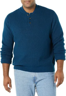 Amazon Essentials Men's Long-Sleeve Soft Touch Henley Sweater
