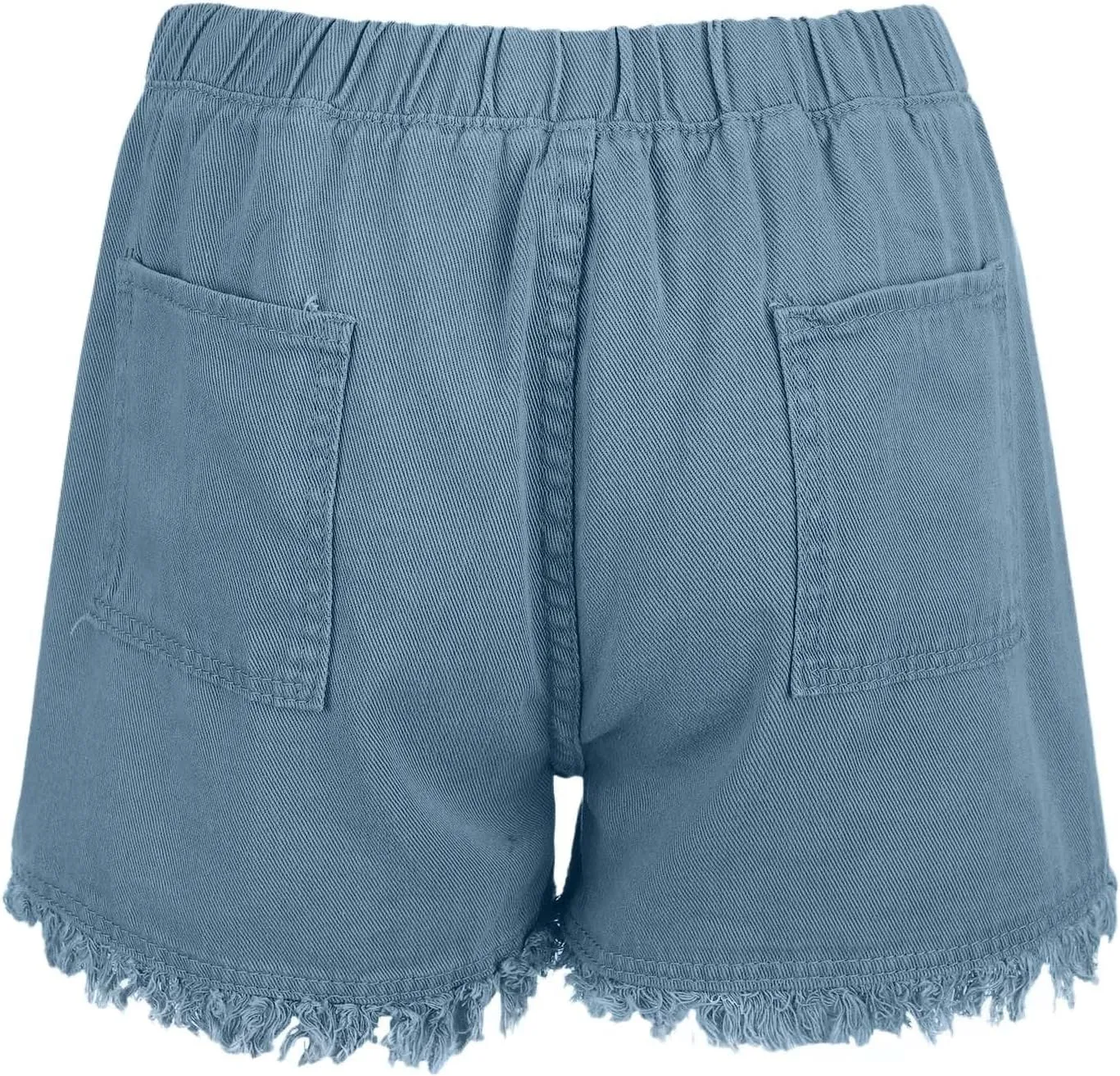 Drawstring Jean Shorts for Women Summer Casual Elastic Waist Raw Hem Denim Shorts Loose Fit Short Pants with Pockets