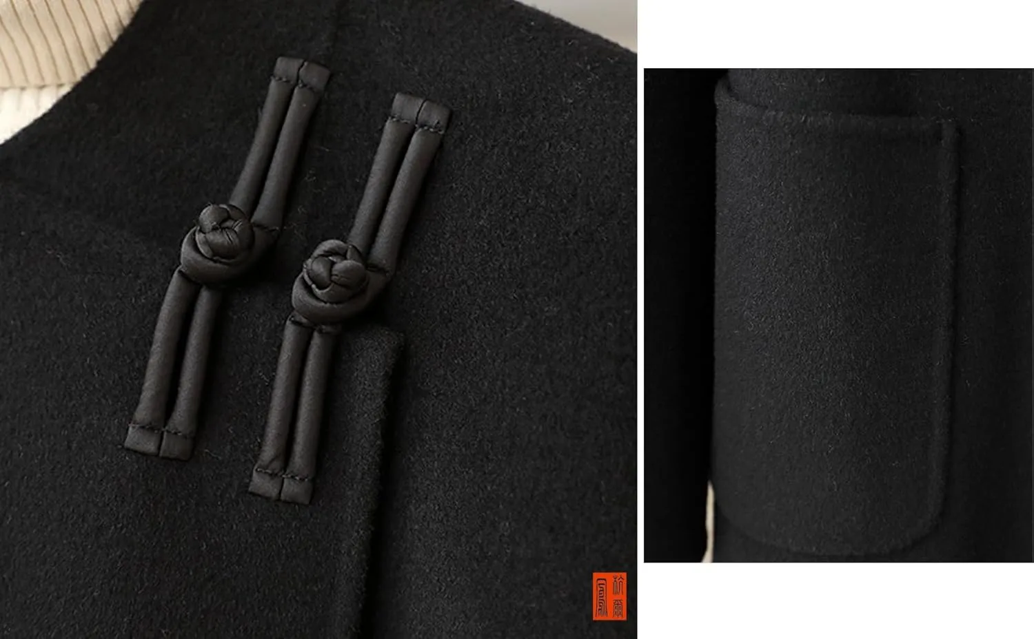 HangErFeng Elegant Women Double Faced Wool Coat Stylish Warm Outerwear 193