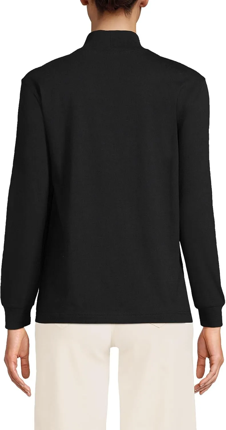 Lands' End Women's Plus Size Long Sleeve Super T Mock