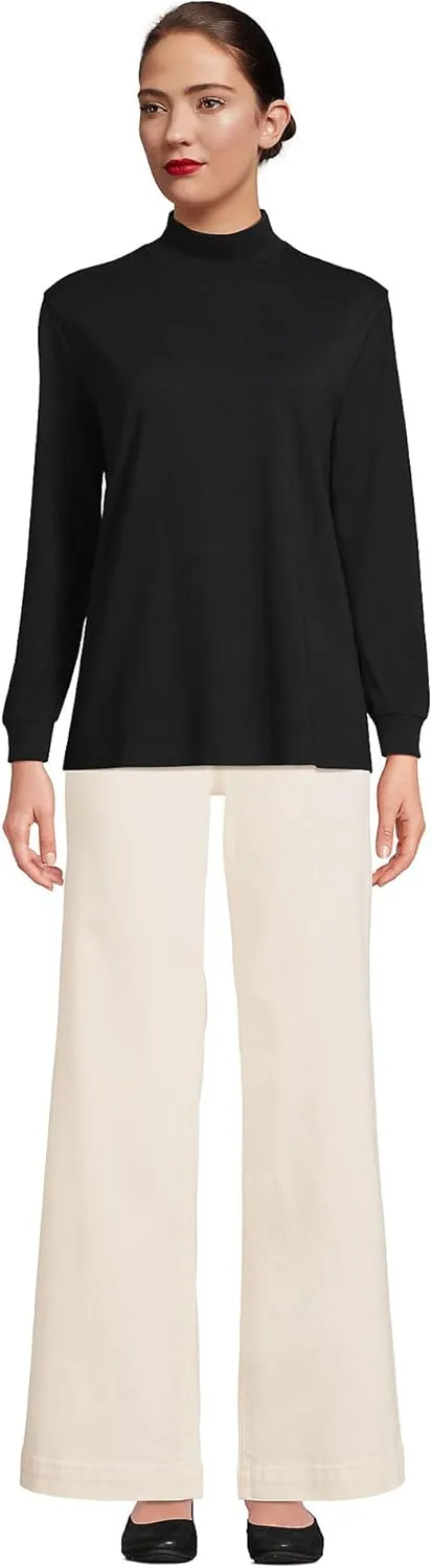 Lands' End Women's Plus Size Long Sleeve Super T Mock
