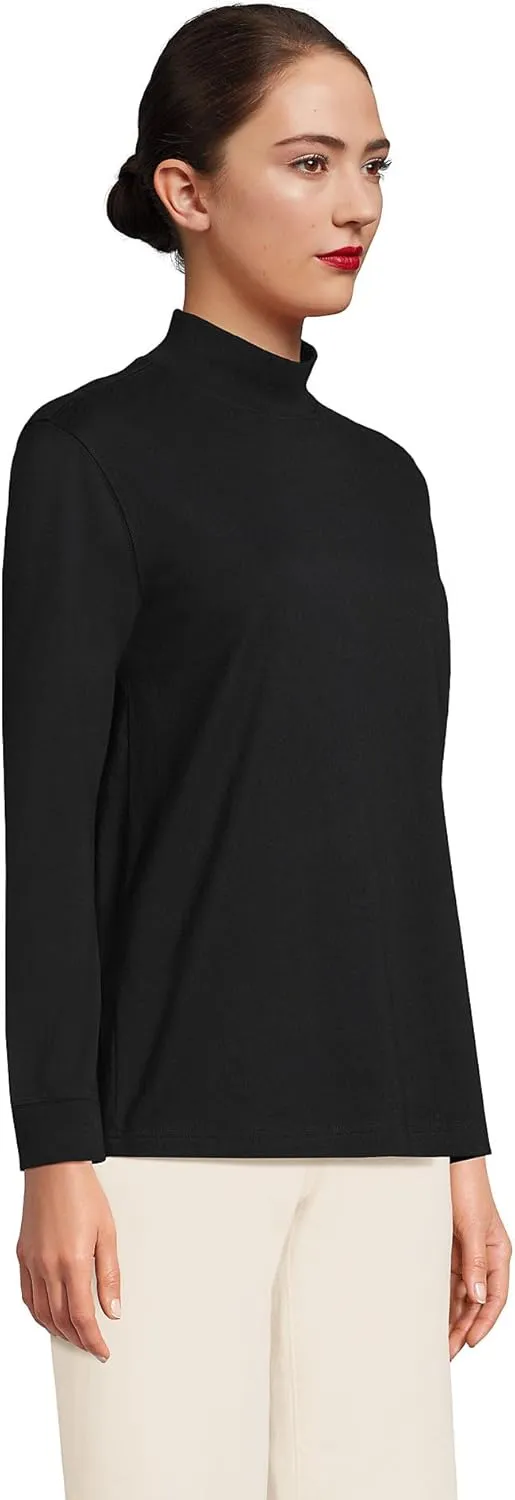 Lands' End Women's Plus Size Long Sleeve Super T Mock