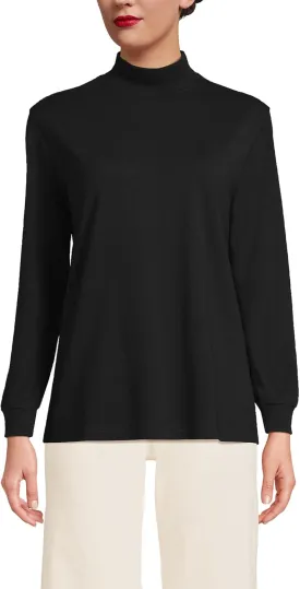 Lands' End Women's Plus Size Long Sleeve Super T Mock
