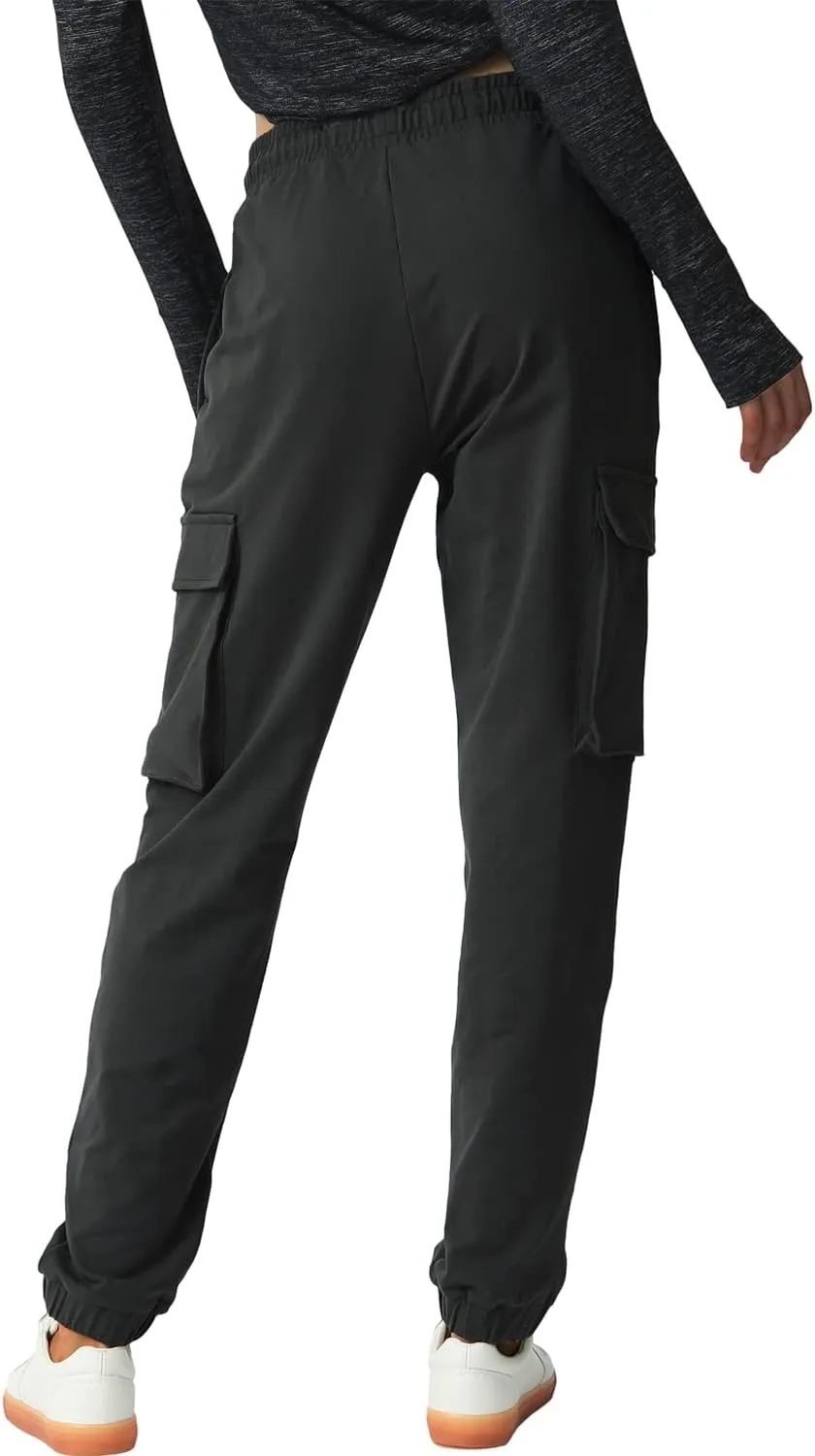 SPECIALMAGIC Women's Cargo Sweatpants Cotton Athletic Joggers 4 Pockets Sporty Pants