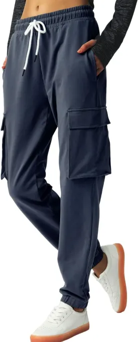 SPECIALMAGIC Women's Cargo Sweatpants Cotton Athletic Joggers 4 Pockets Sporty Pants