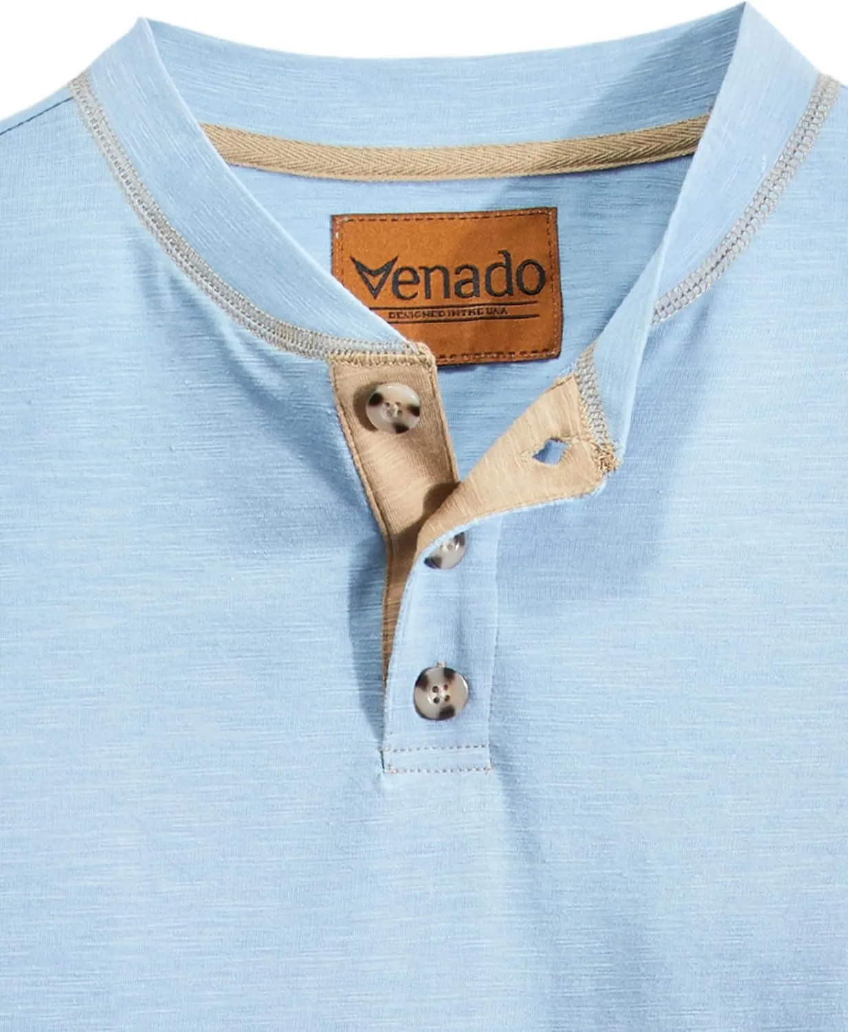Venado Henley Long Sleeve Shirts for Men - Mens Henley with Flex Material